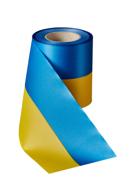Super Satin Band in Blau Gelb
