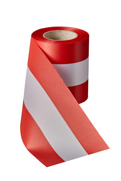 Super Satin Band in Rot Weiß Rot