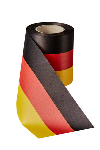 Super Satin Band in Schwarz Rot Gold - Deutschland-Farben