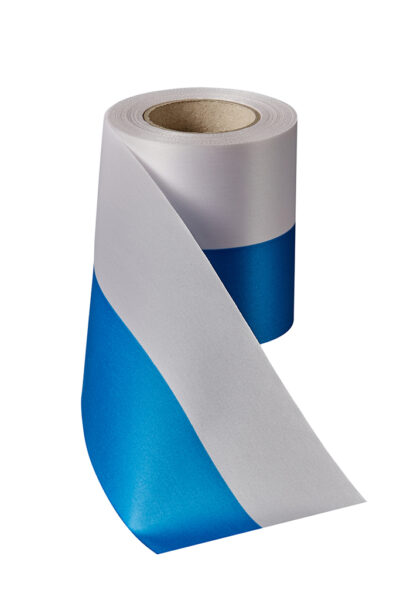 Super Satin Band in Weiß Blau